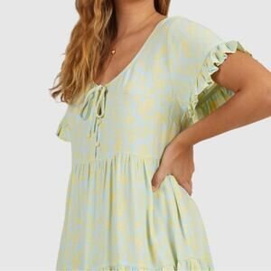 Billabong Women's Floral Tiered Mini Dress Multicolor Size S Casual